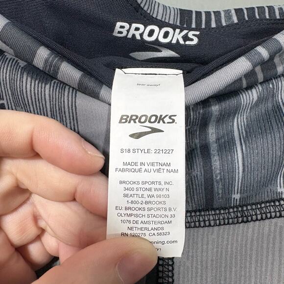 Brooks Women's Greenlight Tight Black/Gray Patterned Capris - XS - Activewear - Picture 5 of 8